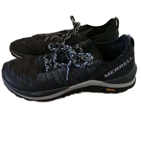 Merrell Mag-9 Black Knit Trainer Vibram Hiking Trail Shoes size 9 - Picture 1 of 8
